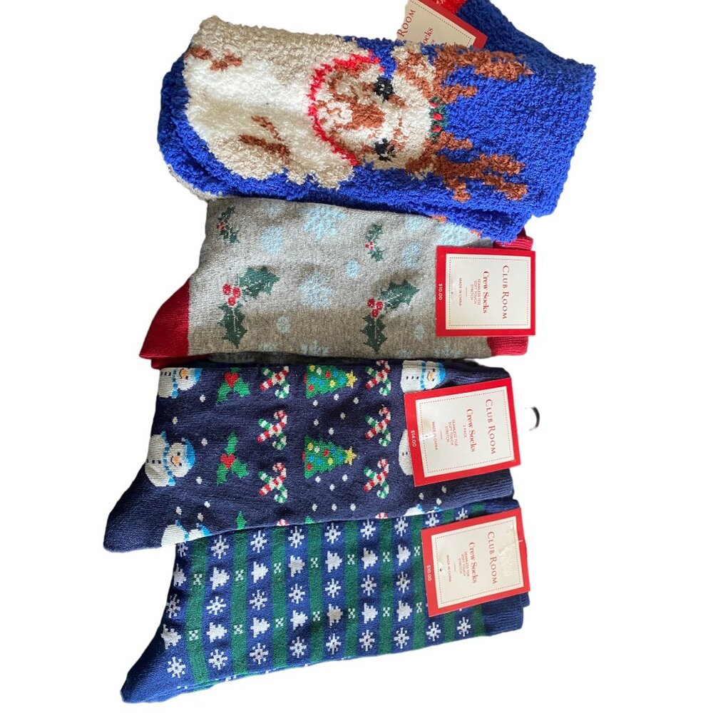 Club Room Crew Socks 5 Pack Multi NWT OS